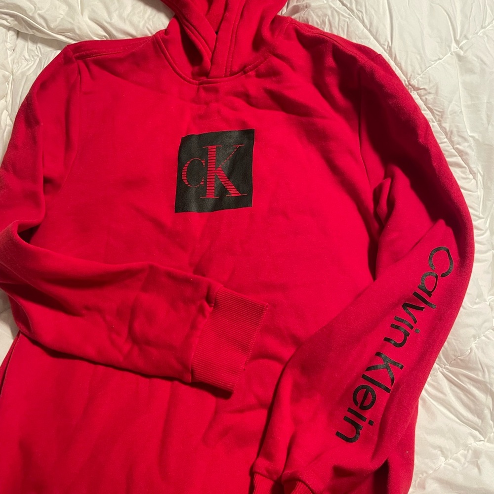 Calvin Klein Men's Bold Red Hoodie